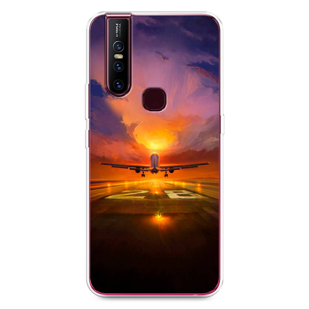 

Чехол для Vivo V15 "Самолет на посадке", Оранжевый;синий, 261050-6