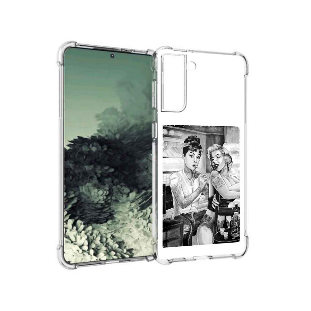 

Чехол MyPads Tocco для Samsung Galaxy S21+ тату мастер (PT157355.533.637), Прозрачный, Tocco