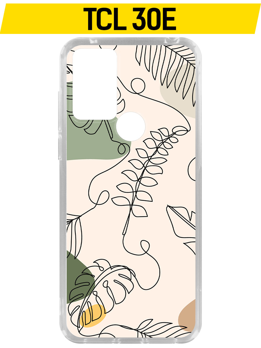 

Чехол-накладка Krutoff Clear Case Линия весны для TCL 30E, Прозрачный
