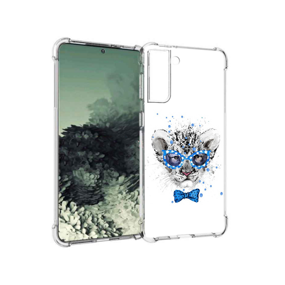 

Чехол MyPads Tocco для Samsung Galaxy S21+ тигренок с бабочкой (PT157355.533.642), Прозрачный, Tocco