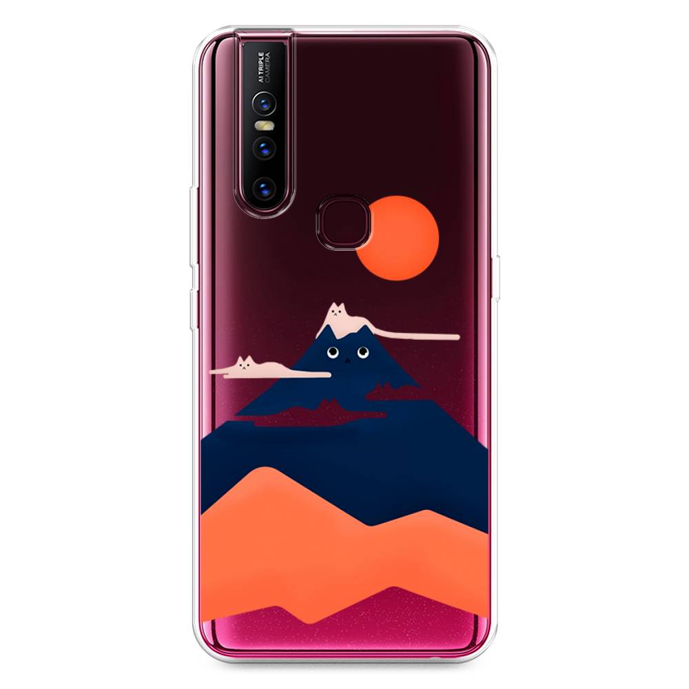 

Чехол для Vivo V15 "Кот-гора", Черный;оранжевый, 261050-4