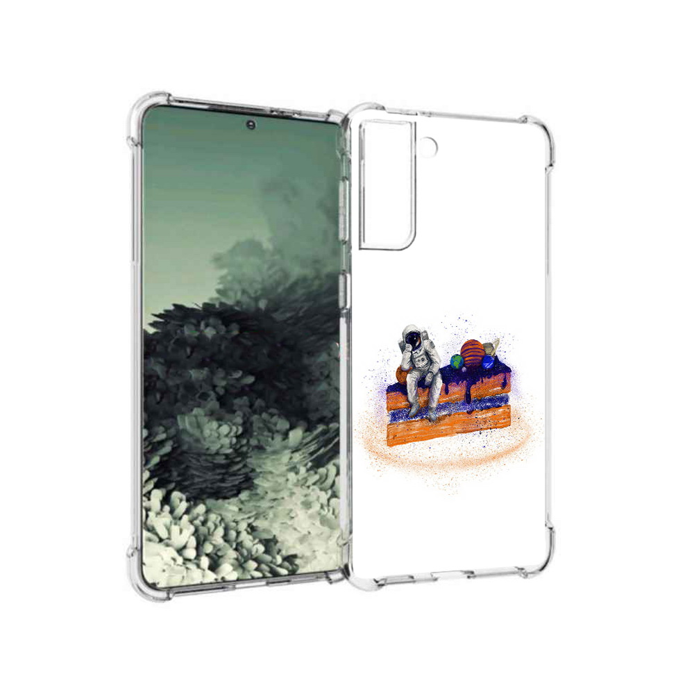 

Чехол MyPads Tocco для Samsung Galaxy S21+ торт с планетами (PT157355.533.648), Прозрачный, Tocco