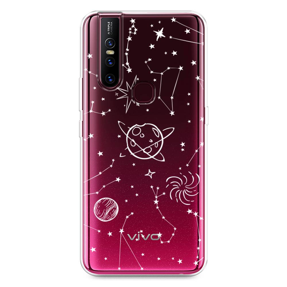 

Чехол для Vivo V15 "Планеты в космосе", Белый, 261050-2