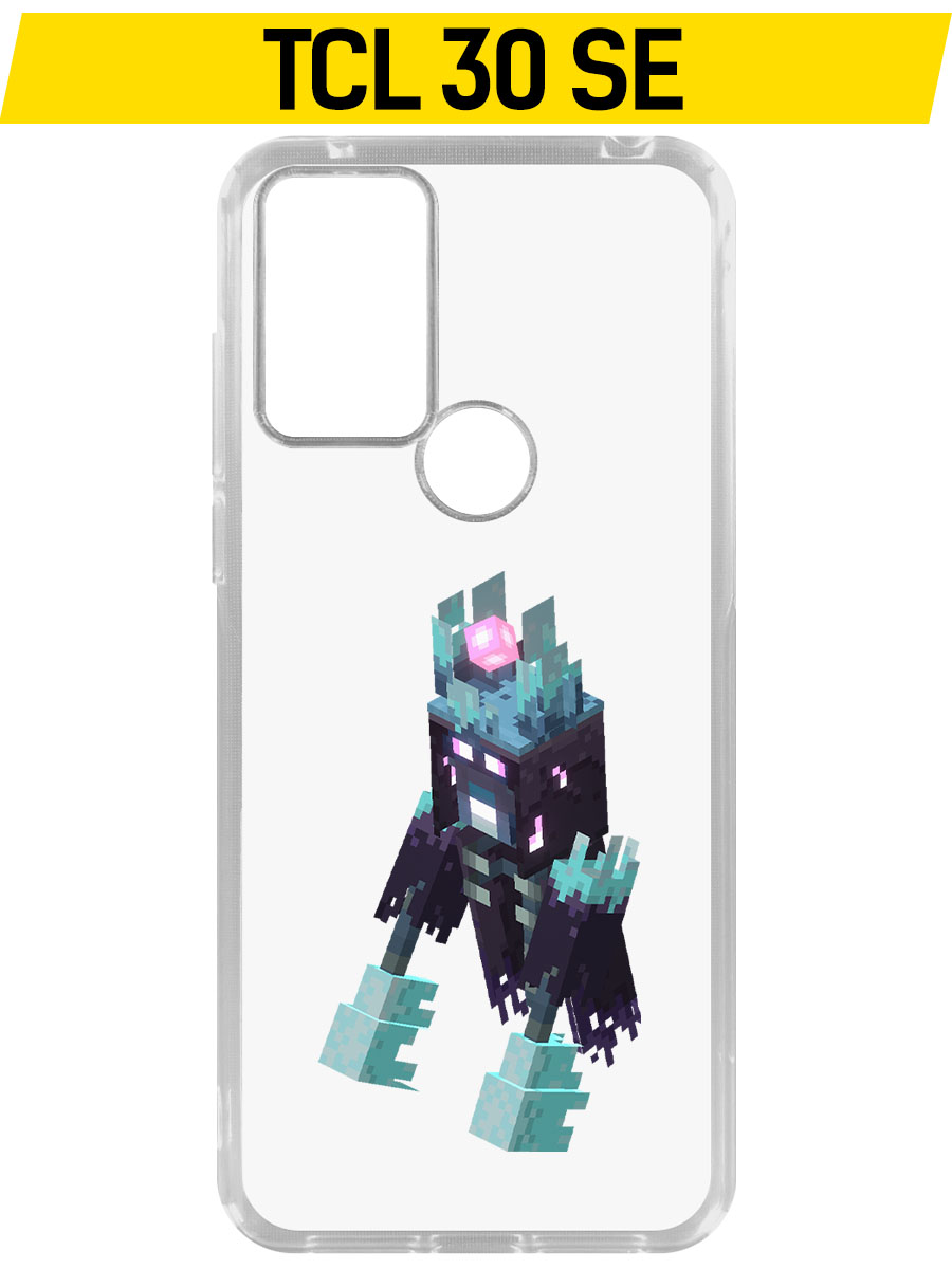 

Чехол-накладка Krutoff Clear Case Minecraft-Несчастный Призрак для TCL 30 SE, Прозрачный