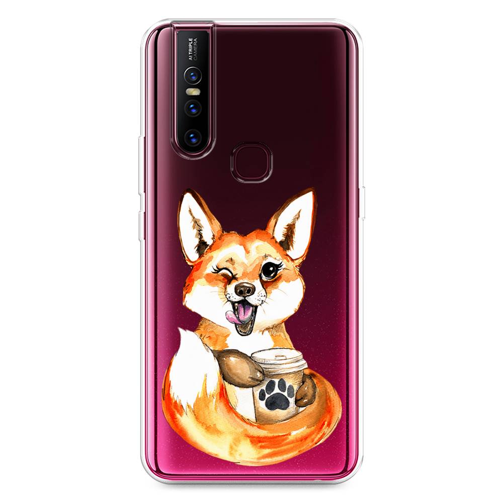 

Чехол для Vivo V15 "Подмигивающая лиса с кофе", Оранжевый;белый;коричневый, 261050-4
