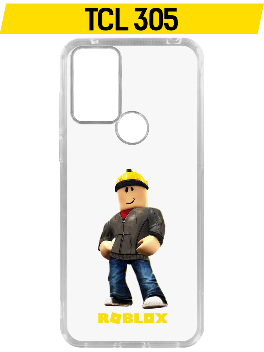 

Чехол-накладка Krutoff Clear Case Roblox-Строитель для TCL 305, Прозрачный