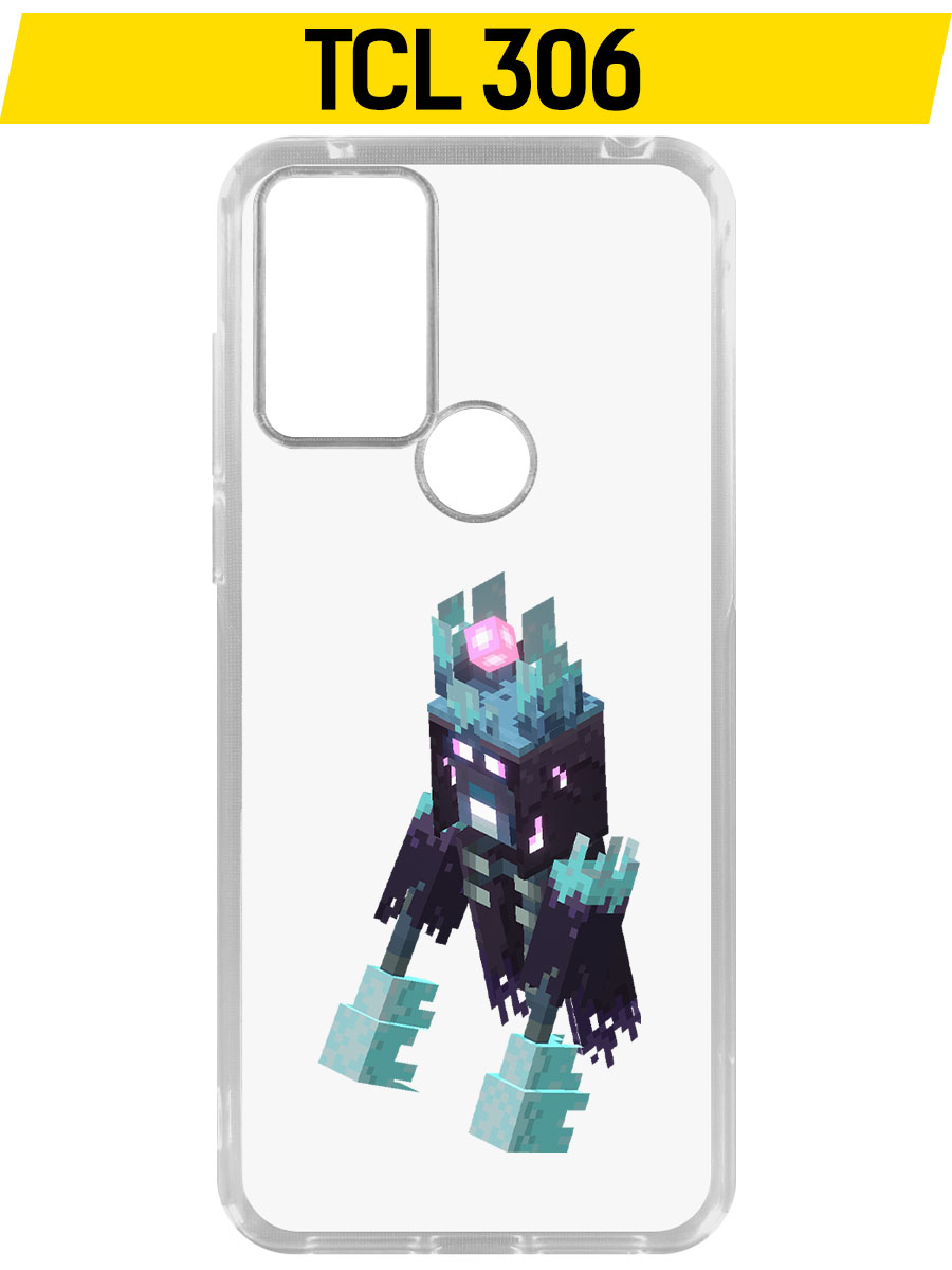 

Чехол-накладка Krutoff Clear Case Minecraft-Несчастный Призрак для TCL 306, Прозрачный