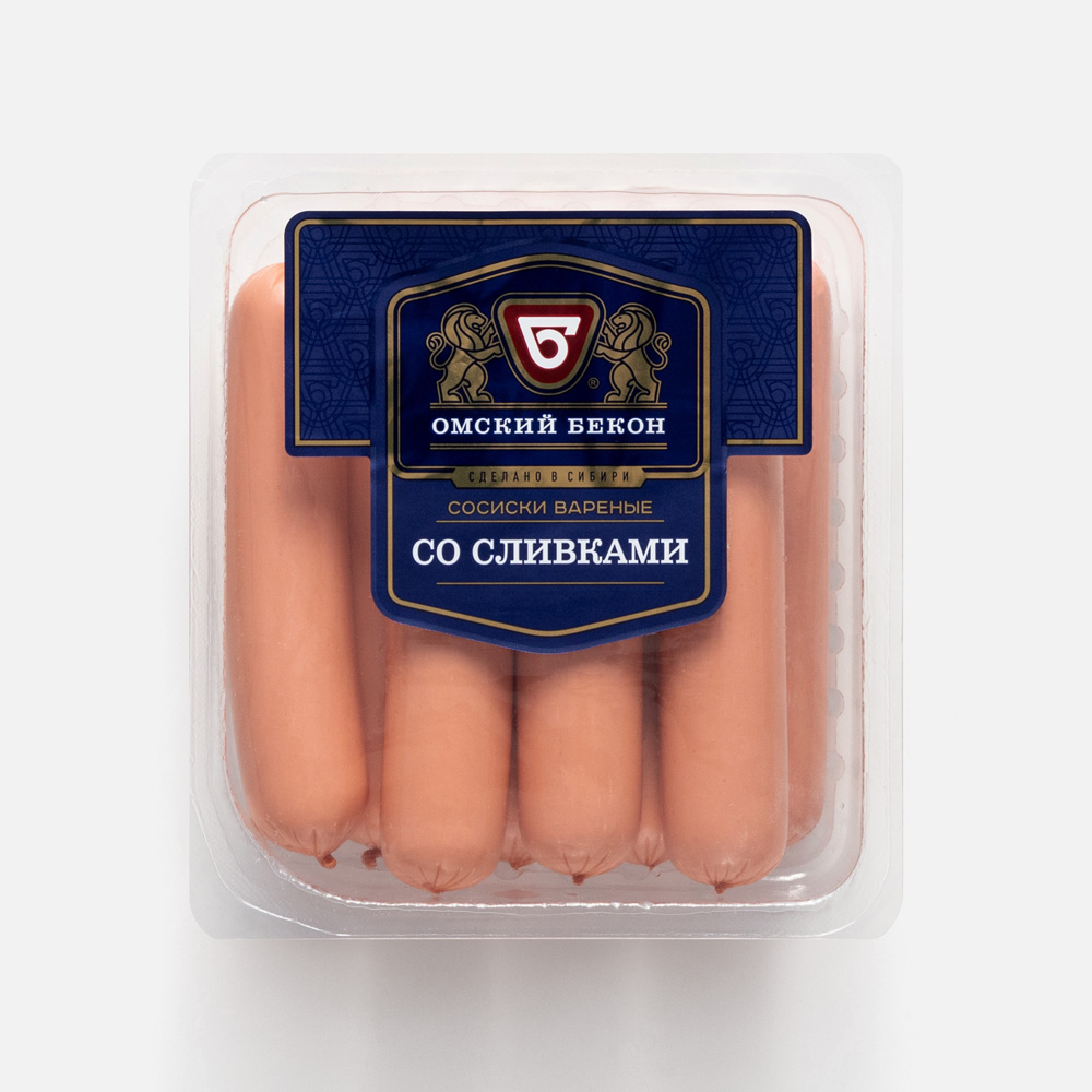 

Сосиски Омский бекон со сливками, 470 г