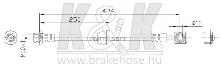 

Шланг Тормозной Передн Daewoo: Matiz 0.8 98- K&K арт. FT0602