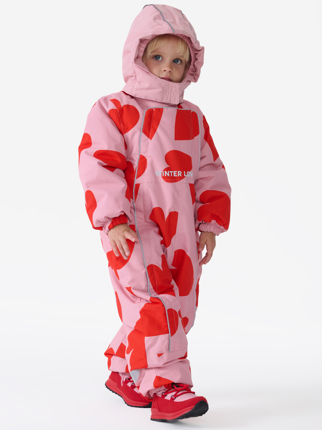 

Комбинезон детский Happy Baby 89114, hearts, 98, Розовый;красный, 89114