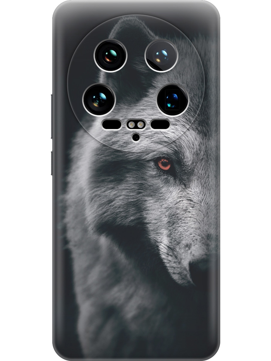 

Силиконовый чехол на Xiaomi 14 Ultra с принтом "Красноглазый волк", 781969913