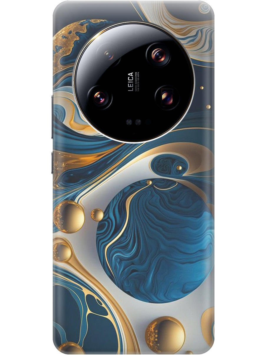 

Силиконовый чехол на Xiaomi 13 Ultra с рисунком "Сине-золотые фигуры" прозрачный, Желтый;синий, 20000112