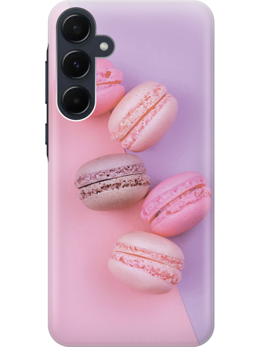 

Силиконовый чехол на Samsung Galaxy A35 с рисунком "Розовые макаруны", Розовый;фиолетовый, 20012130