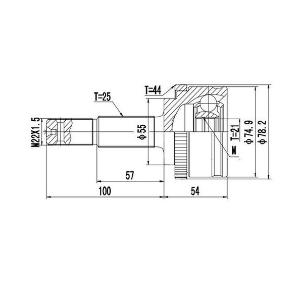 

Шрус Наружный Nissan Almera N16 (00--06) Zikmar арт. Z87156R
