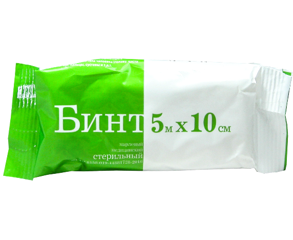 Купить Бинт Decoromir стерильный пл.28 г/м2, 5 м х 10 см 10 шт.