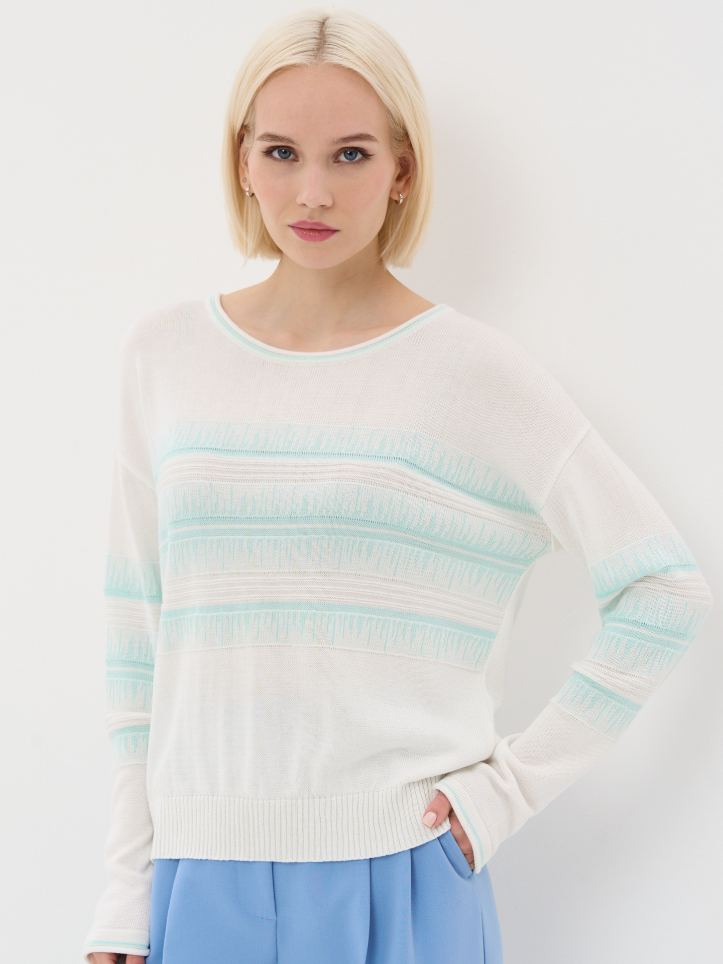 

Джемпер женский BE YOU 7231-40240 белый 50-52 RU, 7231-40240