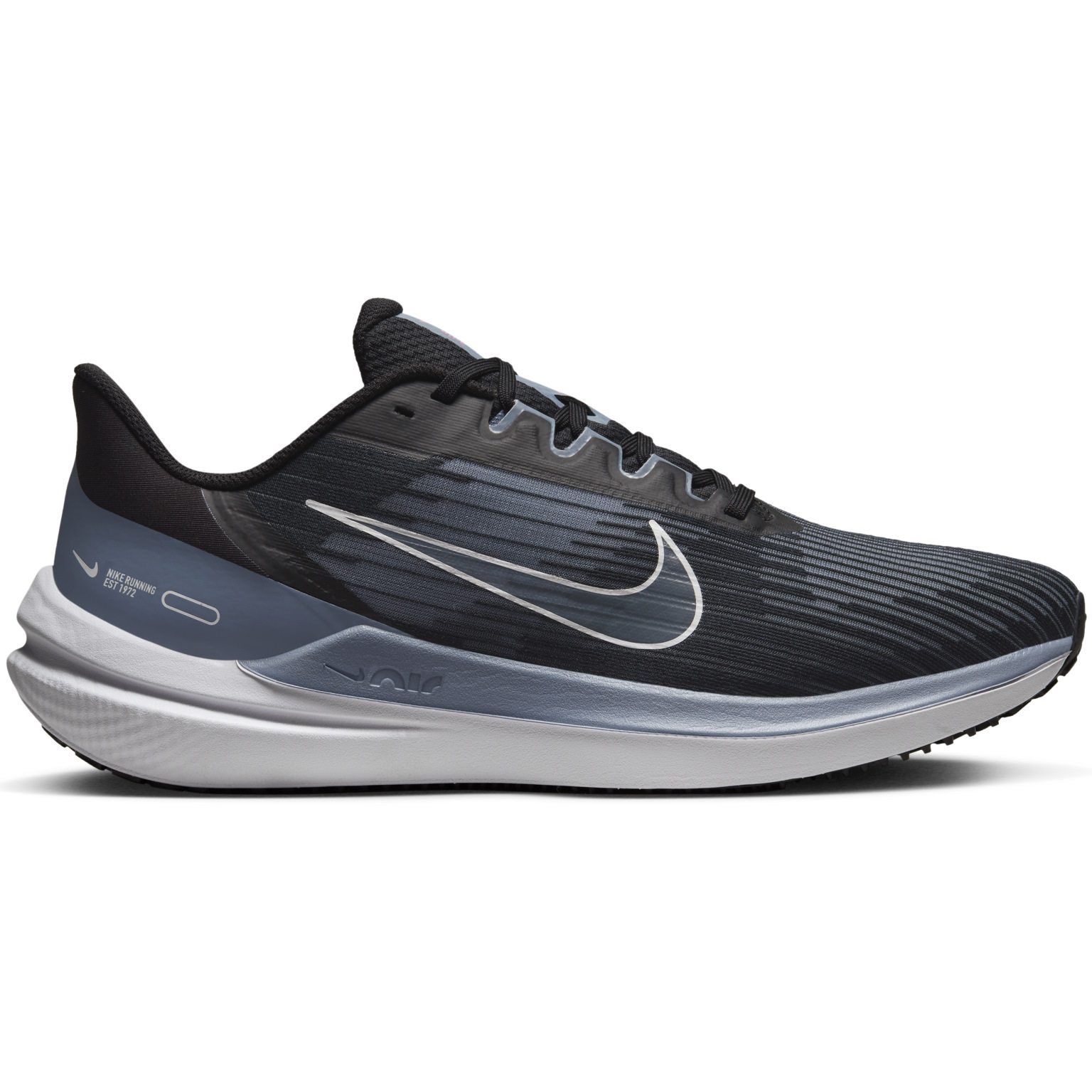 

Кроссовки мужские Nike AIR WINFLO 9 черные 44 EU, Черный, AIR WINFLO 9