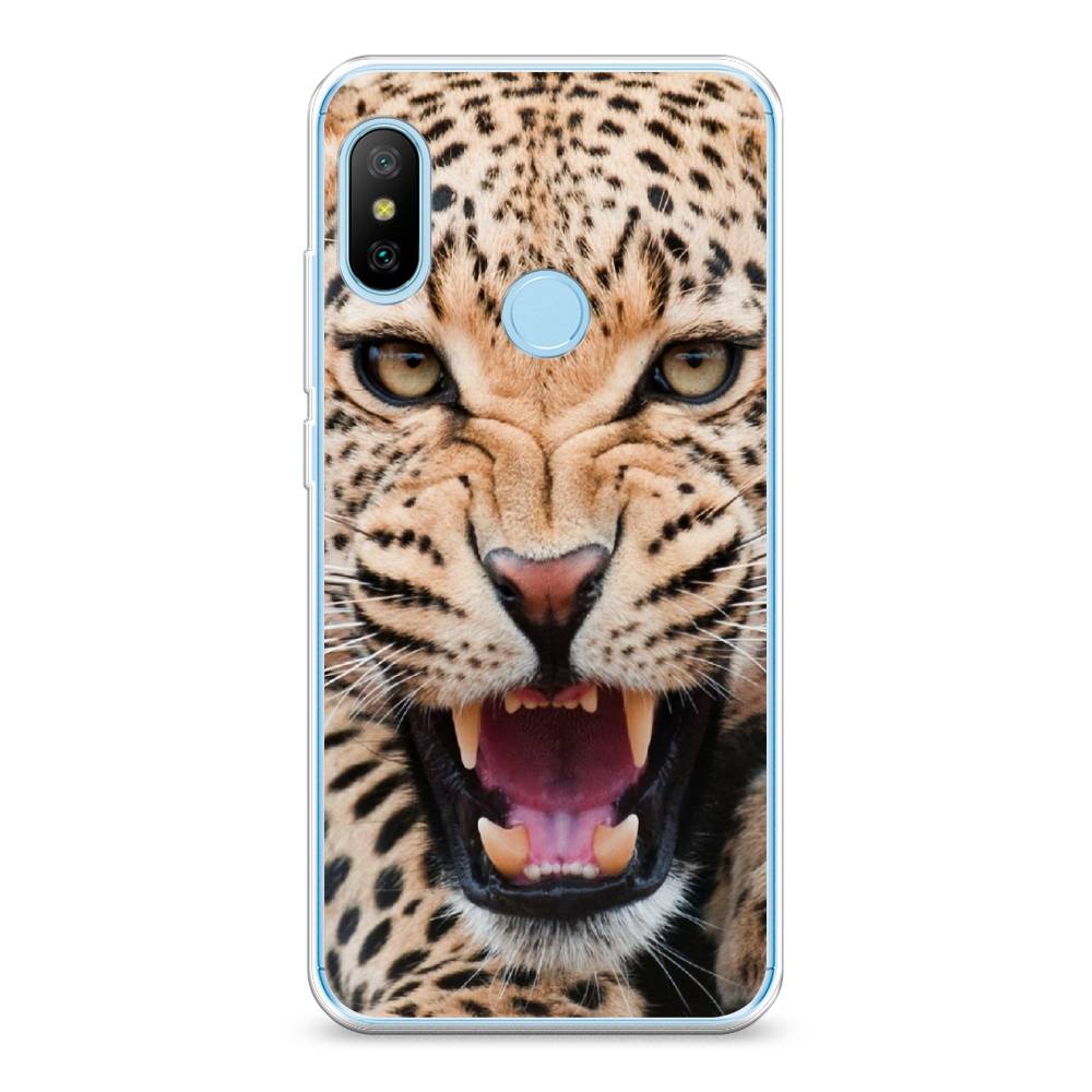 

Чехол на Xiaomi A2 Lite "Леопард 3d", Бежевый;черный, 34050-6