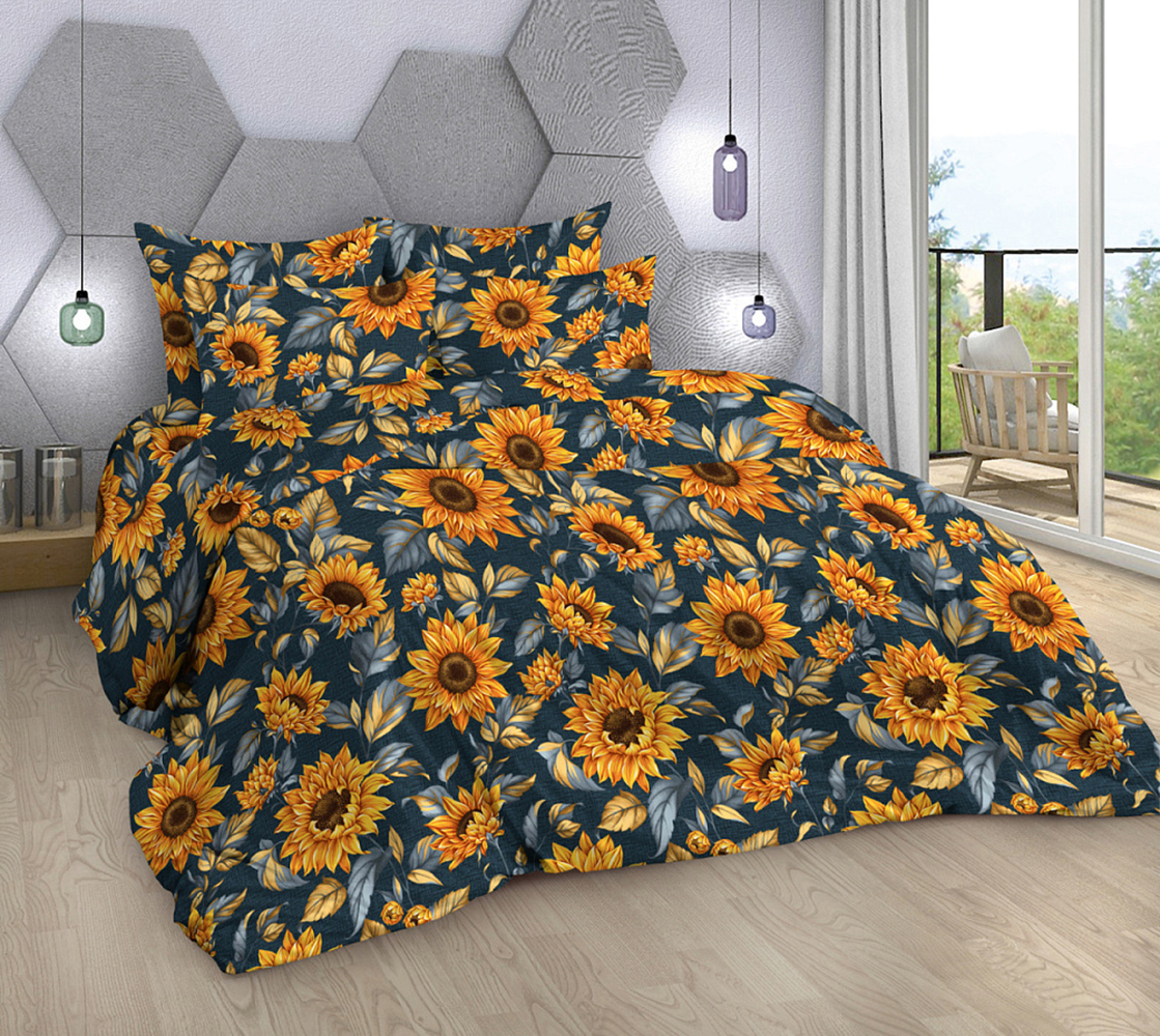 

Комплект постельного белья Mercury Home Подсолнухи 2 Семейное, бязь