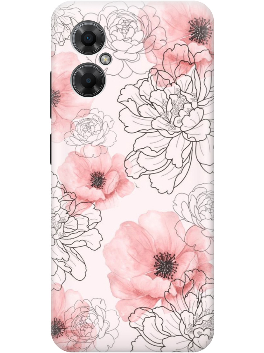 

Силиконовый чехол на Xiaomi Poco M4 5G Global с рисунком "Нежно розовые цветы" прозрачный, Розовый, 20001427