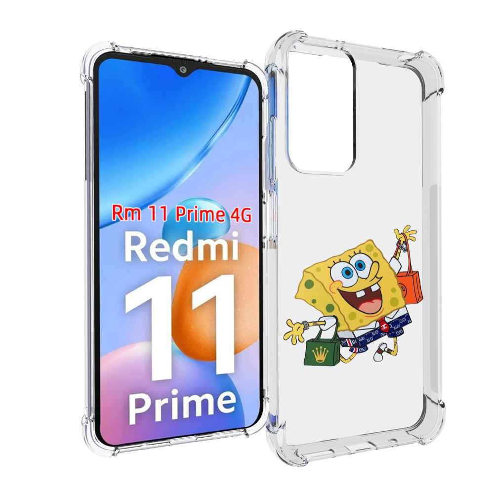 

Чехол MyPads модный-спанч-боб для Xiaomi Redmi 11 Prime 4G, Прозрачный, Tocco