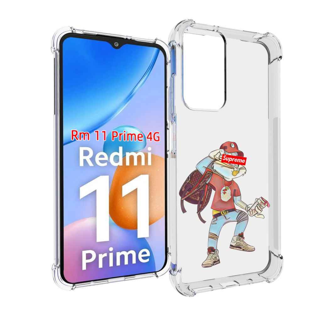Чехол MyPads моднявый-заяц детский для Xiaomi Redmi 11 Prime 4G