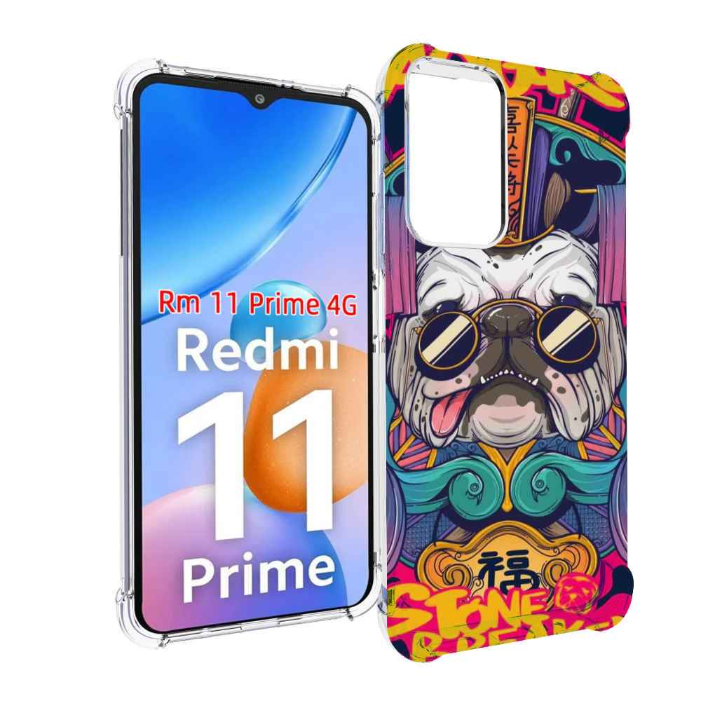 

Чехол MyPads мопс агро яркая для Xiaomi Redmi 11 Prime 4G, Прозрачный, Tocco