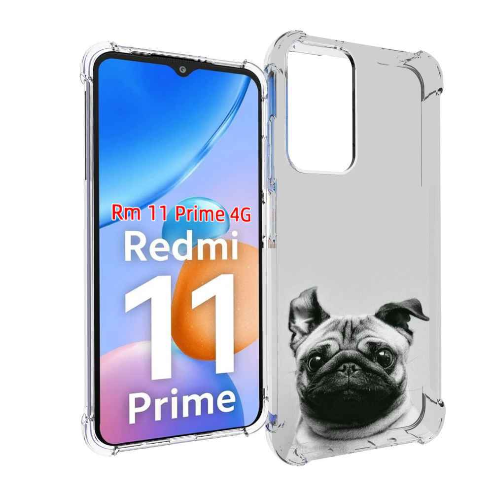 

Чехол MyPads мопс для Xiaomi Redmi 11 Prime 4G, Прозрачный, Tocco