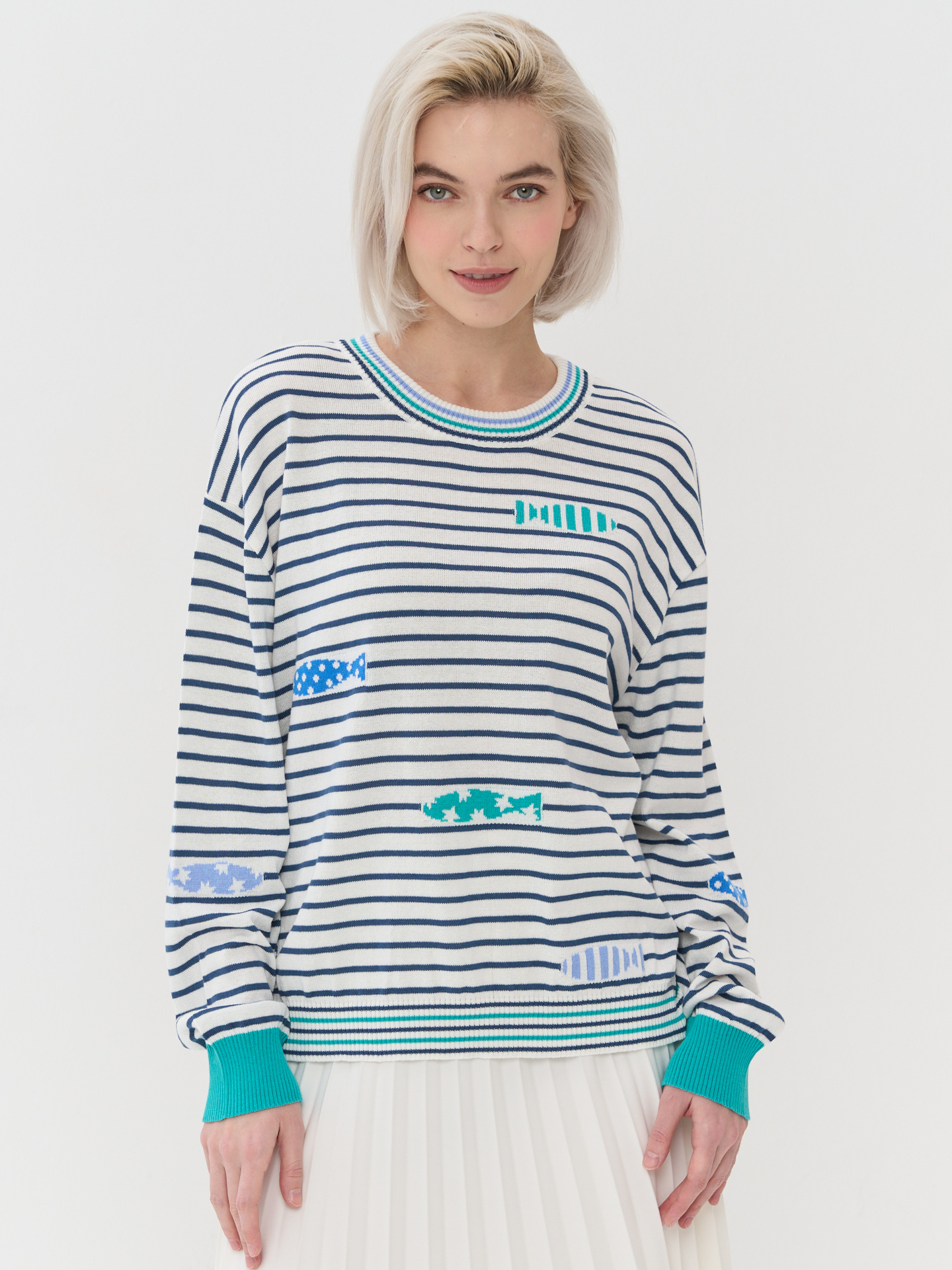 

Джемпер женский BE YOU 7231-40246 белый 42-46 RU, 7231-40246