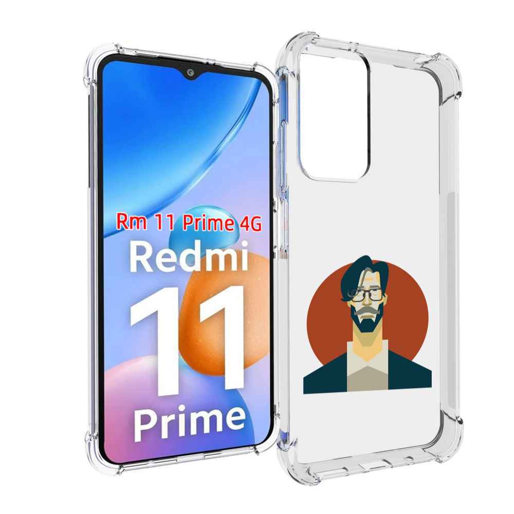 

Чехол MyPads мужичек-в-очках для Xiaomi Redmi 11 Prime 4G, Прозрачный, Tocco