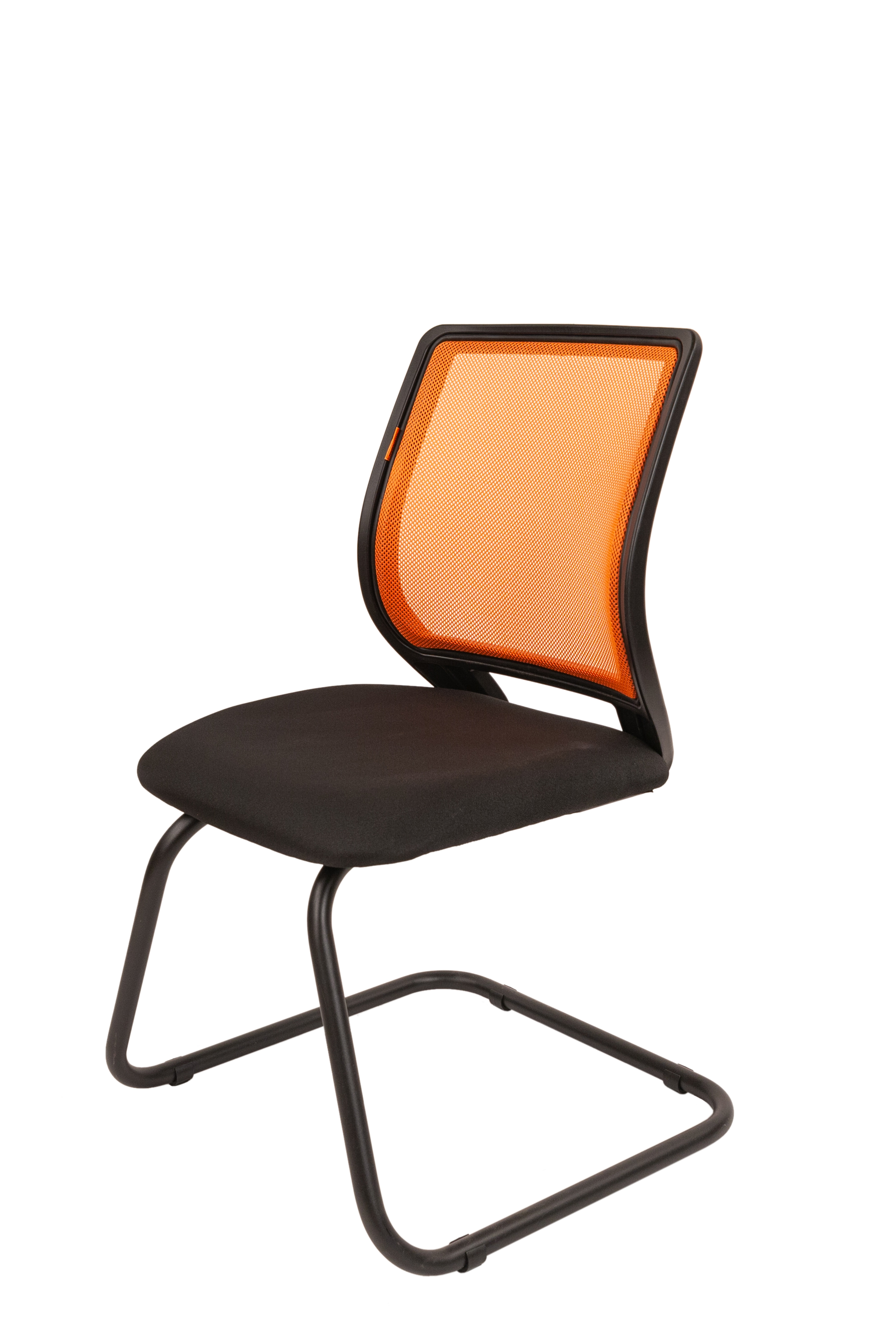 фото Конференц кресло на полозьях chairman 699 v ткань, черный, оранжевый