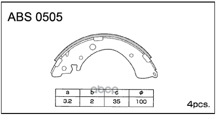 

Тормозные колодки ALLIED NIPPON барабанные ABS0505
