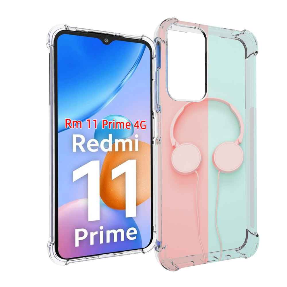 Чехол MyPads наушники-минимализм для Xiaomi Redmi 11 Prime 4G
