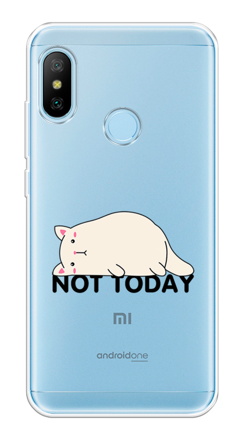 

Чехол на Xiaomi A2 Lite "Cat not today", Белый;розовый;черный, 34050-1