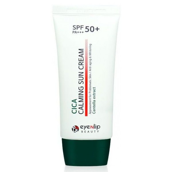 фото Солнцезащитный крем с центеллой eyenlip cica calming sun cream spf+++ 50 +++, 50 мл