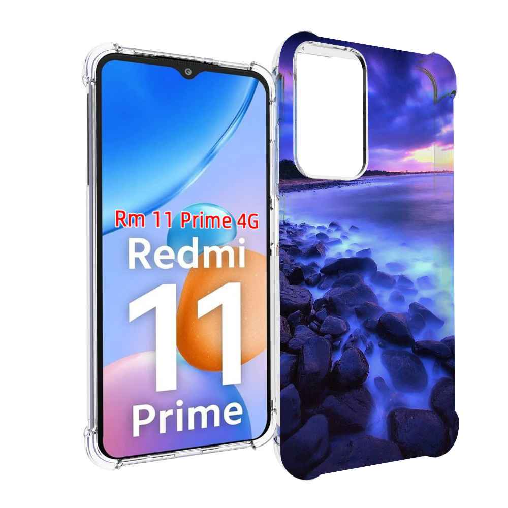 

Чехол MyPads неоновый берег для Xiaomi Redmi 11 Prime 4G, Прозрачный, Tocco
