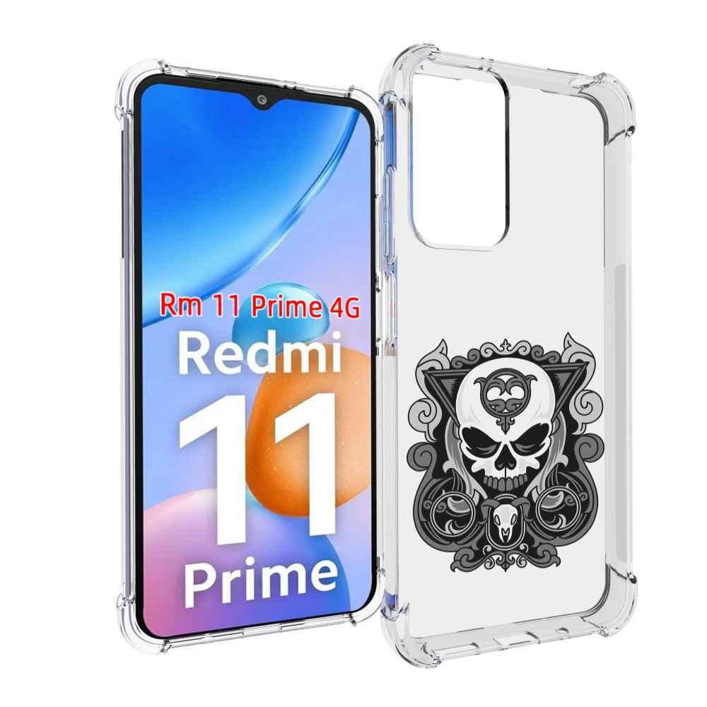 

Чехол MyPads орнамент-на-черепе для Xiaomi Redmi 11 Prime 4G, Прозрачный, Tocco