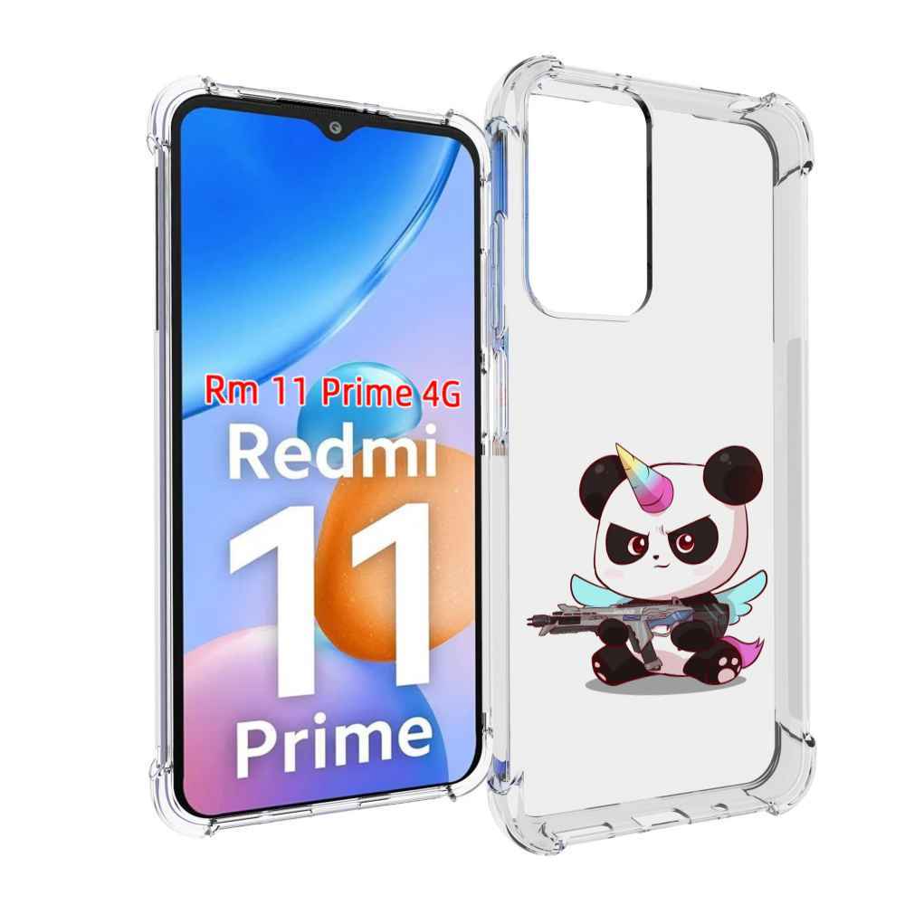 

Чехол MyPads панда-единорог детский для Xiaomi Redmi 11 Prime 4G, Прозрачный, Tocco
