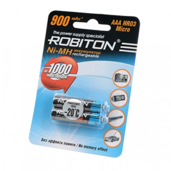 08796_Батарейка ROBITON ААА аккумулятор 900mAh 2шт