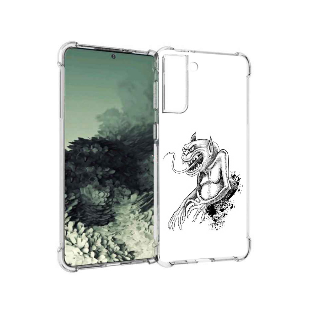 

Чехол MyPads Tocco для Samsung Galaxy S21+ чорт (PT157355.533.692), Прозрачный, Tocco
