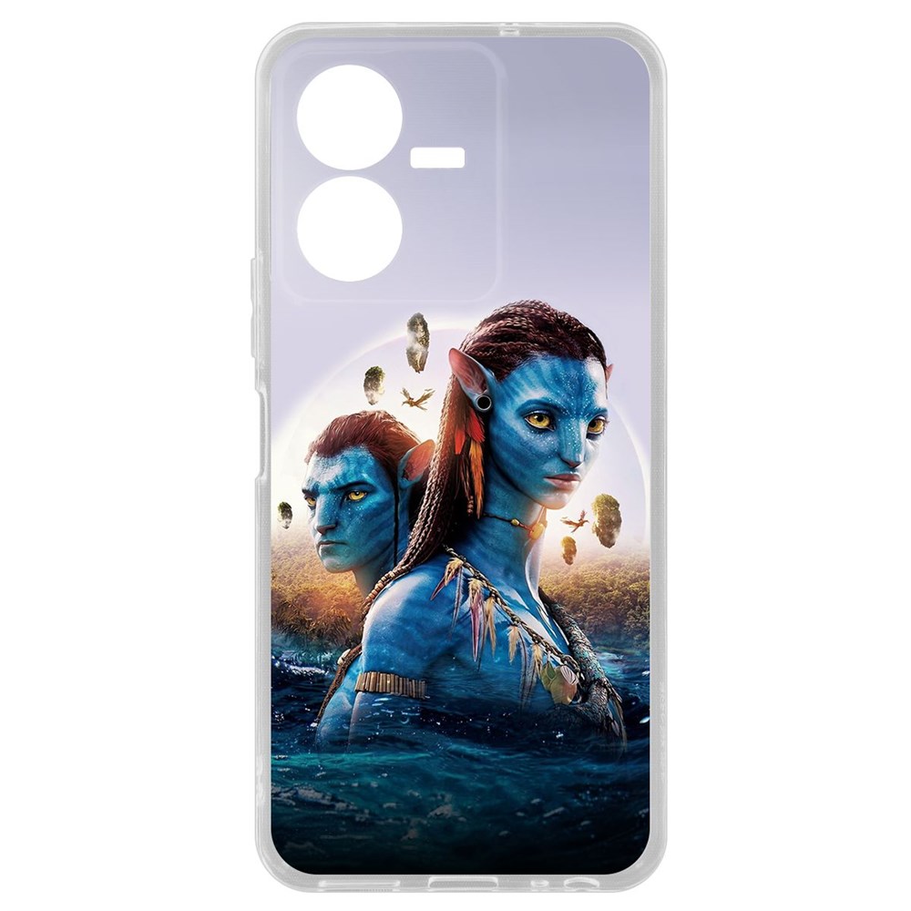 

Чехол-накладка Krutoff Clear Case Аватар - Джейк и Нейтири для Vivo Y22, Прозрачный