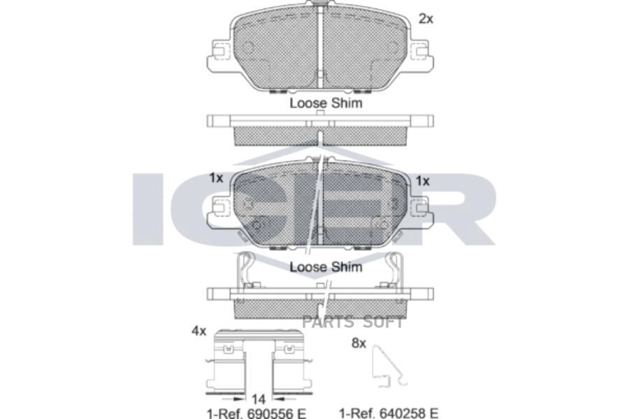 

Колодки Торм.Диск. Honda Cr-V V (Rw) (12/16-) ICER 182323