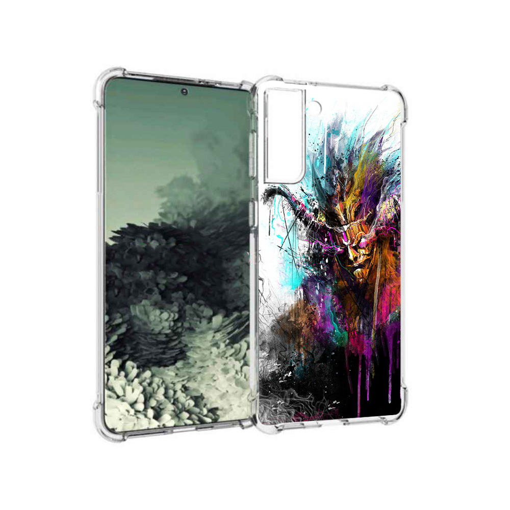 

Чехол MyPads Tocco для Samsung Galaxy S21+ яркий дьявол (PT157355.533.709), Прозрачный, Tocco