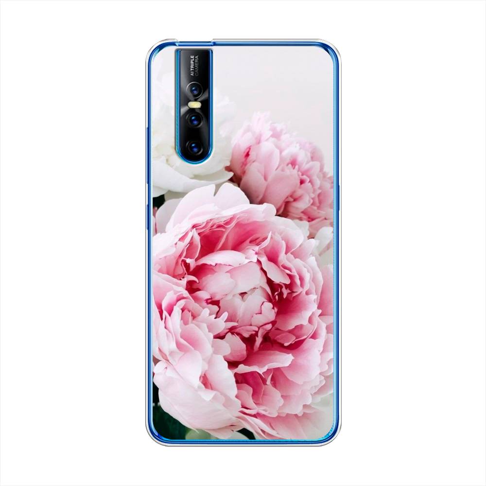 

Чехол для Vivo V15 Pro "Розовые и белые пионы", Розовый;белый, 261150-2