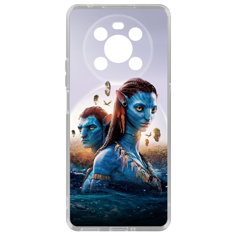 

Чехол-накладка Krutoff Clear Case Аватар - Джейк и Нейтири для Honor X30, Прозрачный