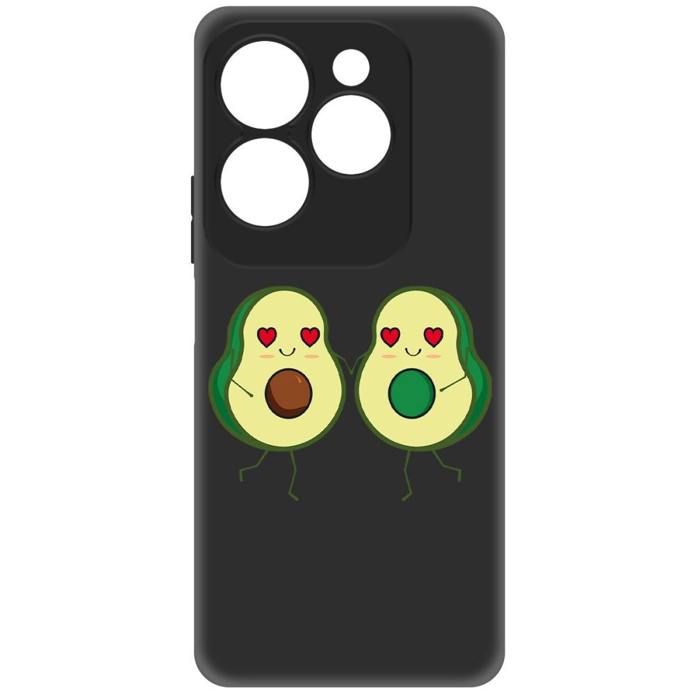 

Чехол-накладка Krutoff Soft Case Авокадо Пара для INFINIX Hot 40 черный