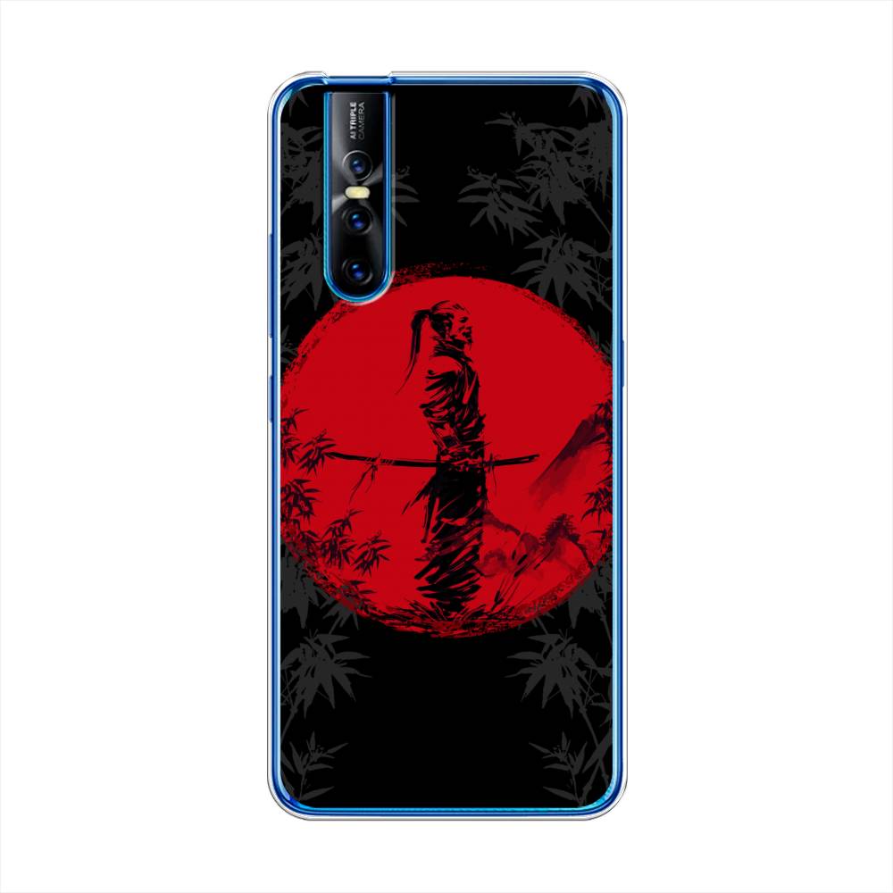 

Чехол для Vivo V15 Pro "Самурай на красном фоне", Черный;красный;серый, 261150-4