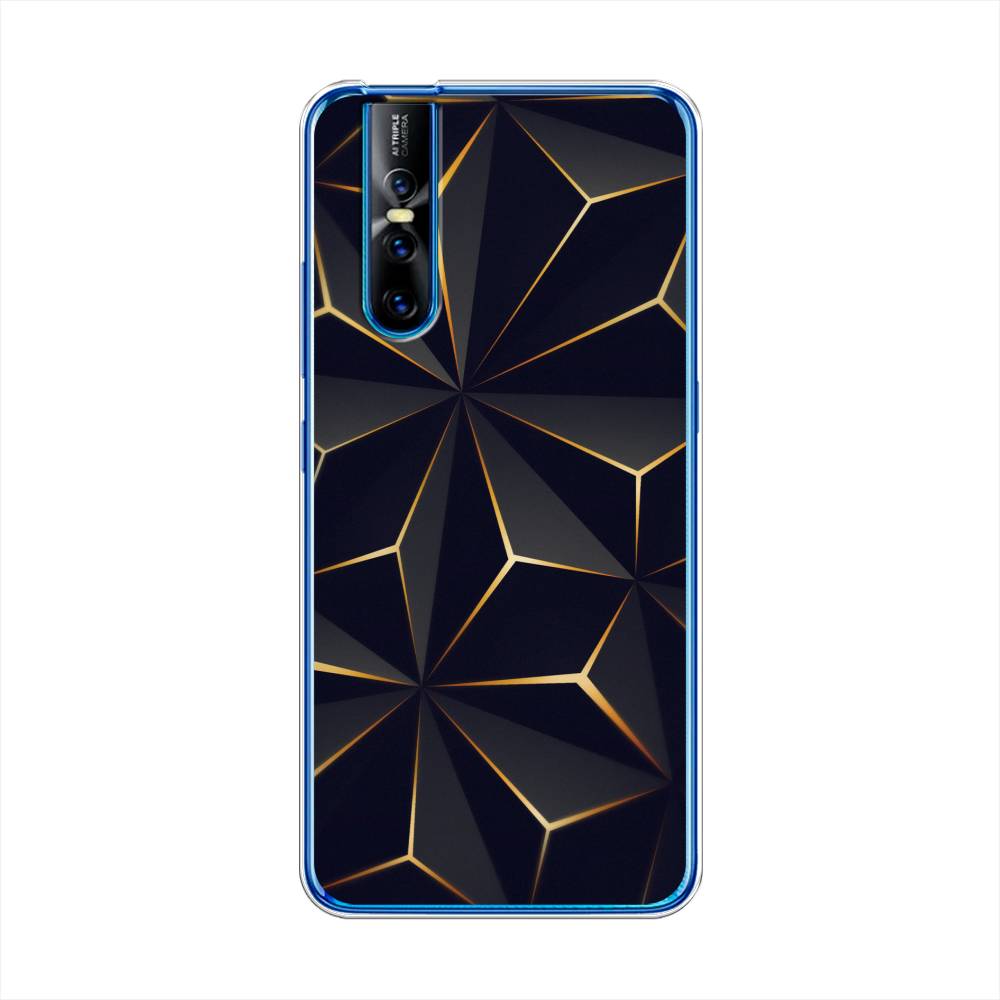 

Чехол для Vivo V15 Pro "Черные полигоны", Золотистый;черный, 261150-3
