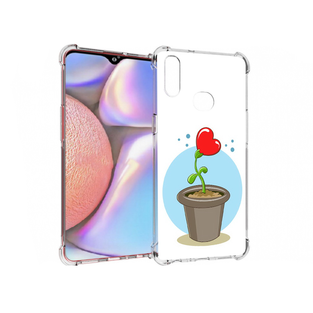 

Чехол MyPads Tocco для Samsung Galaxy A10s Растение любви 14 февраля (PT139908.534.145), Прозрачный, Tocco