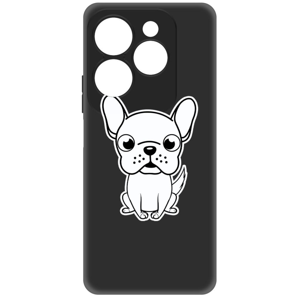 

Чехол-накладка Krutoff Soft Case Черно-белый щенок для INFINIX Hot 40 черный